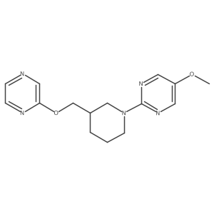 5-Methoxy-2-{3-[(pyrazin-2-yloxy)methyl]piperidin-1-yl}pyrimidine Structure