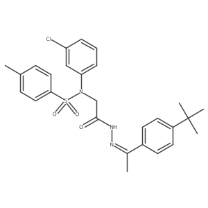 Glycine, N-(3-chlorophenyl)-N-[(4-methylphenyl)sulfonyl]-, [1-[4-(1,1-dimethylethyl)phenyl]ethylidene]hydrazide结构式