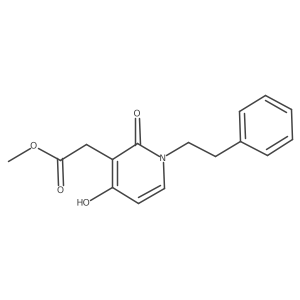 Methyl 2-(4-hydroxy-2-oxo-1-phenethyl-1,2-dihydro-3-pyridinyl)acetate结构式