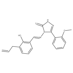 4-((3-Allyl-2-hydroxybenzylidene)amino)-3-(2-methoxyphenyl)-1H-1,2,4-triazole-5(4H)-thione Structure