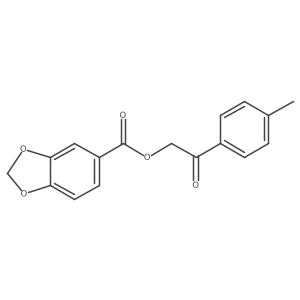2-(4-methylphenyl)-2-oxoethyl 2H-1,3-benzodioxole-5-carboxylate Structure