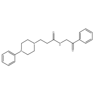 1-Piperazinepropanamide,n-(2-oxo-2-phenylethyl)-4-phenyl-结构式
