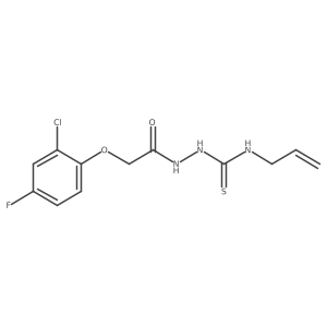 2-[(2-chloro-4-fluorophenoxy)acetyl]-N-(prop-2-en-1-yl)hydrazinecarbothioamide结构式