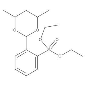 Phosphonic acid, [2-[(2I+/-,4I+/-,6I(2))-4,6-dimethyl-1,3-dioxan-2-yl]phenyl]-, diethyl ester Structure