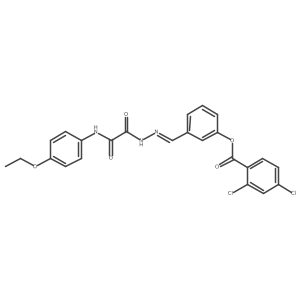 3-((2-(2-((4-Ethoxyphenyl)amino)-2-oxoacetyl)hydrazono)methyl)phenyl 2,4-dichlorobenzoate结构式