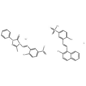 Sodium (2,4-dihydro-4-((2-hydroxy-5-nitrophenyl)azo)-5-methyl-2-phenyl-3H-pyrazol-3-onato(2-))(4-hydroxy-3-((2-hydroxy-1-naphthyl)azo)benzenesulphonamidato(2-))chromate(1-)结构式