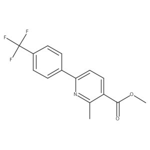 2-Methyl-6-(4-trifluoromethyl-phenyl)-nicotinic Acid Methyl Ester结构式