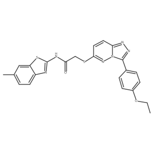 2-((3-(4-ethoxyphenyl)-[1,2,4]triazolo[4,3-b]pyridazin-6-yl)thio)-N-(6-methylbenzo[d]thiazol-2-yl)acetamide Structure