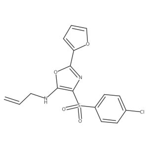 4-[(4-chlorophenyl)sulfonyl]-2-(furan-2-yl)-N-(prop-2-en-1-yl)-1,3-oxazol-5-amine结构式