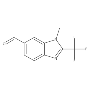 1-Methyl-2-(trifluoromethyl)-1H-benzo[d]imidazole-6-carbaldehyde结构式