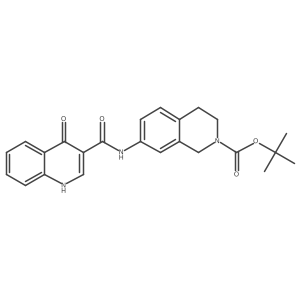 7-[(4-oxo-1H-quinolin-3-yl)carbonylamino]-1,2,3,4-tetrahydroisoquinoline-2-carboxylic acid tert-butyl ester结构式