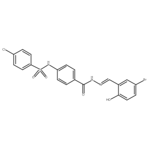 N-(4-((2-(5-Bromo-2-hydroxybenzylidene)hydrazino)carbonyl)phenyl)-4-chlorobenzenesulfonamide结构式