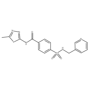 N-(5-methyl-1,3,4-thiadiazol-2-yl)-4-[(pyridin-3-ylmethyl)sulfamoyl]benzamide Structure