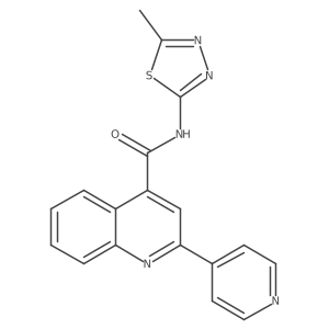 N-(5-methyl-1,3,4-thiadiazol-2-yl)-2-(pyridin-4-yl)quinoline-4-carboxamide Structure
