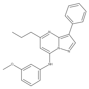 N-(3-methoxyphenyl)-3-phenyl-5-propylpyrazolo[1,5-a]pyrimidin-7-amine结构式