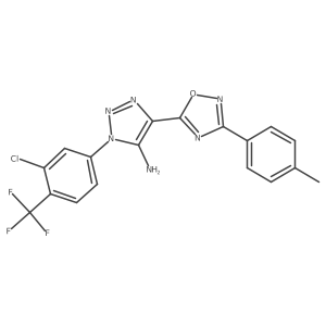 1-[3-chloro-4-(trifluoromethyl)phenyl]-4-[3-(4-methylphenyl)-1,2,4-oxadiazol-5-yl]-1H-1,2,3-triazol-5-amine Structure