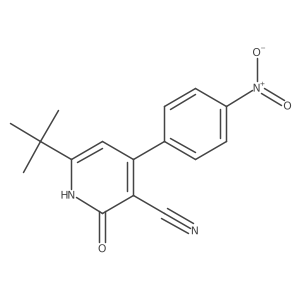 6-Tert-butyl-4-(4-nitro-phenyl)-2-oxo-1,2-dihydro-pyridine-3-carbonitrile Structure