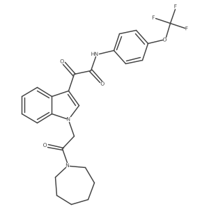 2-(1-(2-(azepan-1-yl)-2-oxoethyl)-1H-indol-3-yl)-2-oxo-N-(4-(trifluoromethoxy)phenyl)acetamide Structure