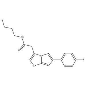 N-butyl-2-(6-(4-fluorophenyl)imidazo[2,1-b]thiazol-3-yl)acetamide结构式