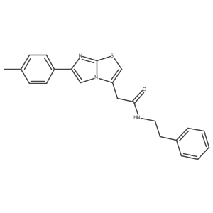 N-phenethyl-2-(6-(p-tolyl)imidazo[2,1-b]thiazol-3-yl)acetamide结构式