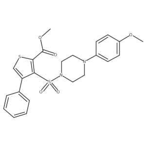 Methyl 3-{[4-(4-methoxyphenyl)piperazin-1-yl]sulfonyl}-4-phenylthiophene-2-carboxylate结构式