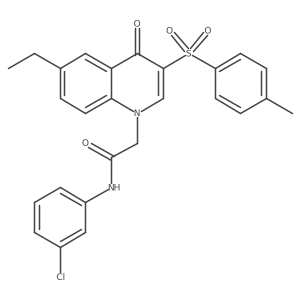 N-(3-chlorophenyl)-2-(6-ethyl-4-oxo-3-tosylquinolin-1(4H)-yl)acetamide Structure