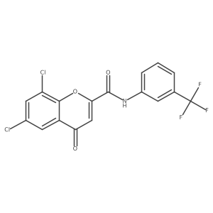 O=C(Nc1cccc(C(F)(F)F)c1)c1cc(=O)c2cc(Cl)cc(Cl)c2o1结构式