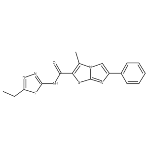 N-[(2E)-5-ethyl-1,3,4-thiadiazol-2(3H)-ylidene]-3-methyl-6-phenylimidazo[2,1-b][1,3]thiazole-2-carboxamide Structure
