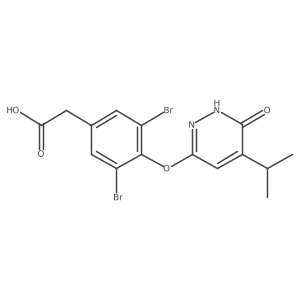 [3,5-Dibromo-4-(5-isopropyl-6-oxo-1,6-dihydro-pyridazin-3-yloxy)-phenyl]-acetic acid Structure