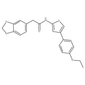 2-(benzo[d][1,3]dioxol-5-yl)-N-(4-(4-ethoxyphenyl)thiazol-2-yl)acetamide Structure