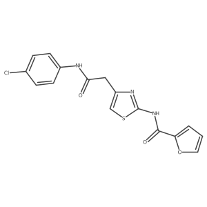 N-(4-(2-((4-chlorophenyl)amino)-2-oxoethyl)thiazol-2-yl)furan-2-carboxamide Structure