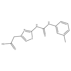 [2-(([(3-Methylphenyl)amino]carbonyl)amino)-1,3-thiazol-4-YL]acetic acid结构式