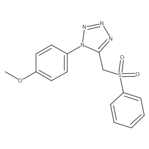 1-(4-methoxyphenyl)-5-[(phenylsulfonyl)methyl]-1H-tetrazole结构式