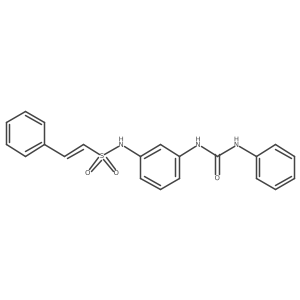 3-Phenyl-1-[3-(2-phenylethenesulfonamido)phenyl]urea Structure