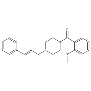 1-[2-(Methylsulfanyl)pyridine-3-carbonyl]-4-(3-phenylprop-2-en-1-yl)piperazine结构式
