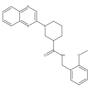 N-(2-methoxybenzyl)-1-(quinoxalin-2-yl)piperidine-3-carboxamide结构式