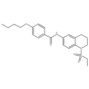 4-butoxy-N-[1-(ethanesulfonyl)-1,2,3,4-tetrahydroquinolin-6-yl]benzamide Structure