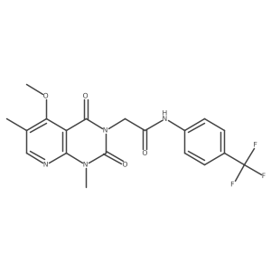 2-{5-methoxy-1,6-dimethyl-2,4-dioxo-1H,2H,3H,4H-pyrido[2,3-d]pyrimidin-3-yl}-N-[4-(trifluoromethyl)phenyl]acetamide Structure