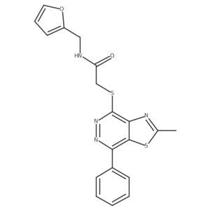 N-(furan-2-ylmethyl)-2-((2-methyl-7-phenylthiazolo[4,5-d]pyridazin-4-yl)thio)acetamide结构式