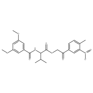 [2-(4-methyl-3-nitrophenyl)-2-oxoethyl] (2S)-2-[(3,5-dimethoxybenzoyl)amino]-3-methylbutanoate Structure