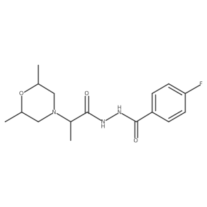 N'-[2-(2,6-dimethylmorpholin-4-yl)propanoyl]-4-fluorobenzohydrazide Structure