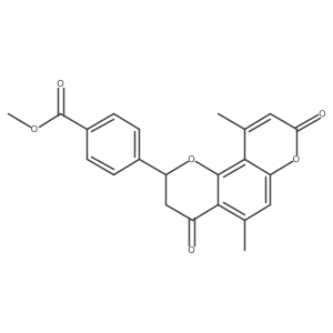 methyl 4-(5,10-dimethyl-4,8-dioxo-3,4-dihydro-2H,8H-pyrano[2,3-f]chromen-2-yl)benzoate Structure