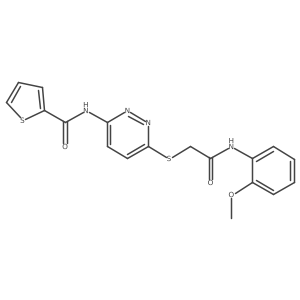 N-(6-((2-((2-methoxyphenyl)amino)-2-oxoethyl)thio)pyridazin-3-yl)thiophene-2-carboxamide Structure