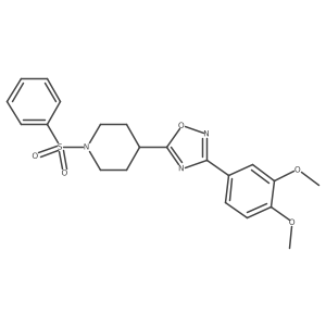 1-(Benzenesulfonyl)-4-[3-(3,4-dimethoxyphenyl)-1,2,4-oxadiazol-5-yl]piperidine Structure