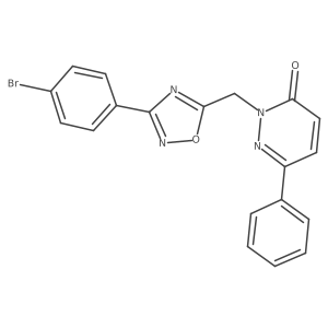 2-{[3-(4-Bromophenyl)-1,2,4-oxadiazol-5-yl]methyl}-6-phenyl-2,3-dihydropyridazin-3-one Structure
