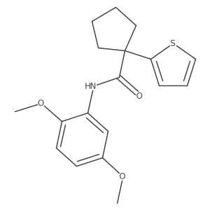 N-(2,5-dimethoxyphenyl)-1-(thiophen-2-yl)cyclopentanecarboxamide Structure