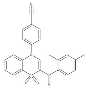 4-[2-(2,4-dimethylbenzoyl)-1,1-dioxido-4H-1,4-benzothiazin-4-yl]benzonitrile Structure
