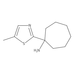 1-(5-Methyl-1,3-thiazol-2-yl)cycloheptan-1-amine结构式