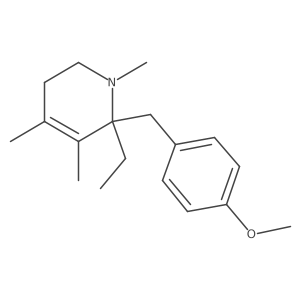 2-Ethyl-1,2,5,6-tetrahydro-2-[(4-methoxyphenyl)methyl]-1,3,4-trimethylpyridine Structure