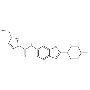 CCn1ccc(C(=O)Nc2ccc3nc(N4CCN(C)CC4)sc3c2)n1结构式